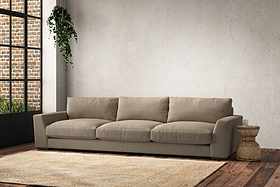 Guddu Super Grand Sofa - Brera Linen Pebble