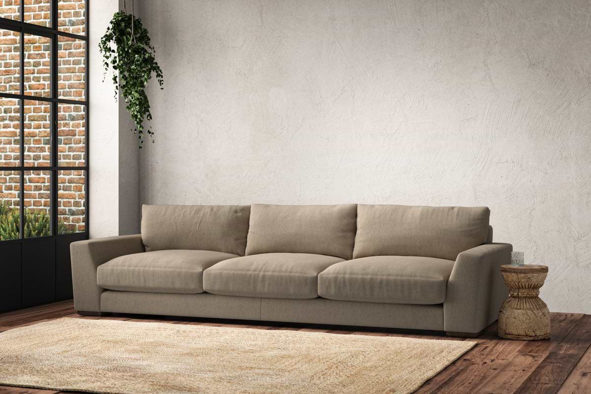 Guddu Super Grand Sofa - Brera Linen Pebble