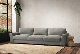 Guddu Super Grand Sofa - Brera Linen Smoke