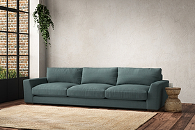 Guddu Super Grand Sofa - Recycled Cotton Airforce