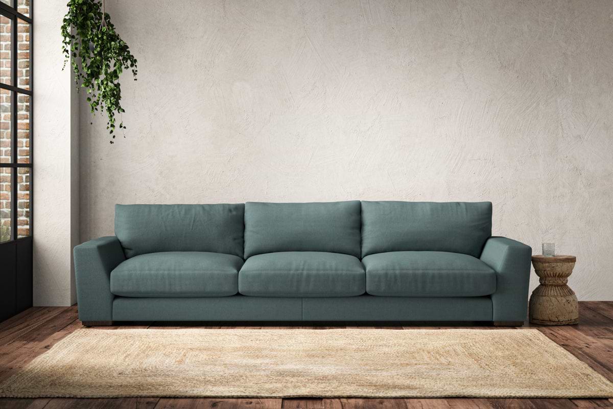 Guddu Super Grand Sofa - Recycled Cotton Airforce-MAKE TO ORDER-Nkuku