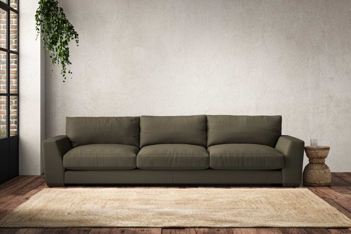 Guddu Super Grand Sofa - Recycled Cotton Fatigue-MAKE TO ORDER-Nkuku