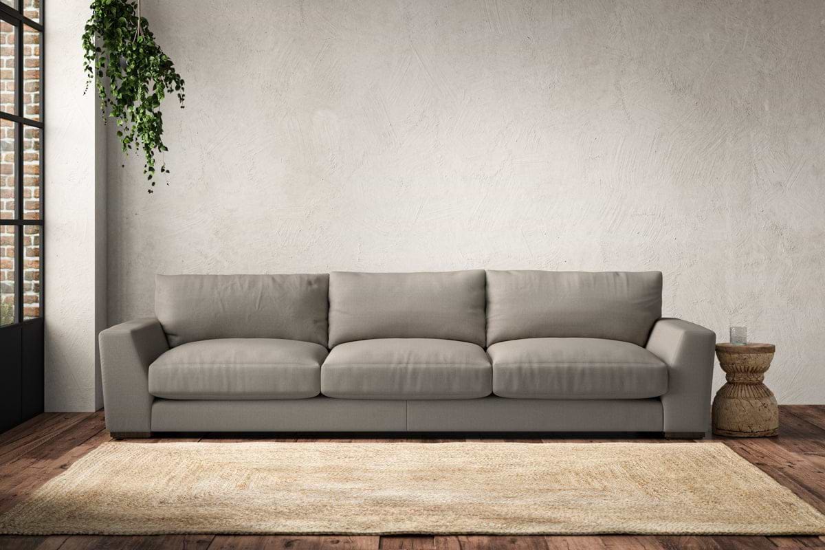 Guddu Super Grand Sofa - Recycled Cotton Flax-MAKE TO ORDER-Nkuku