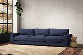 Guddu Super Grand Sofa - Recycled Cotton Navy