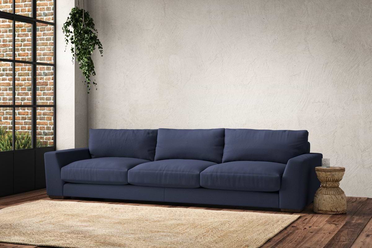 Guddu Super Grand Sofa - Recycled Cotton Navy