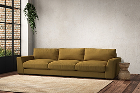 Guddu Super Grand Sofa - Recycled Cotton Ochre