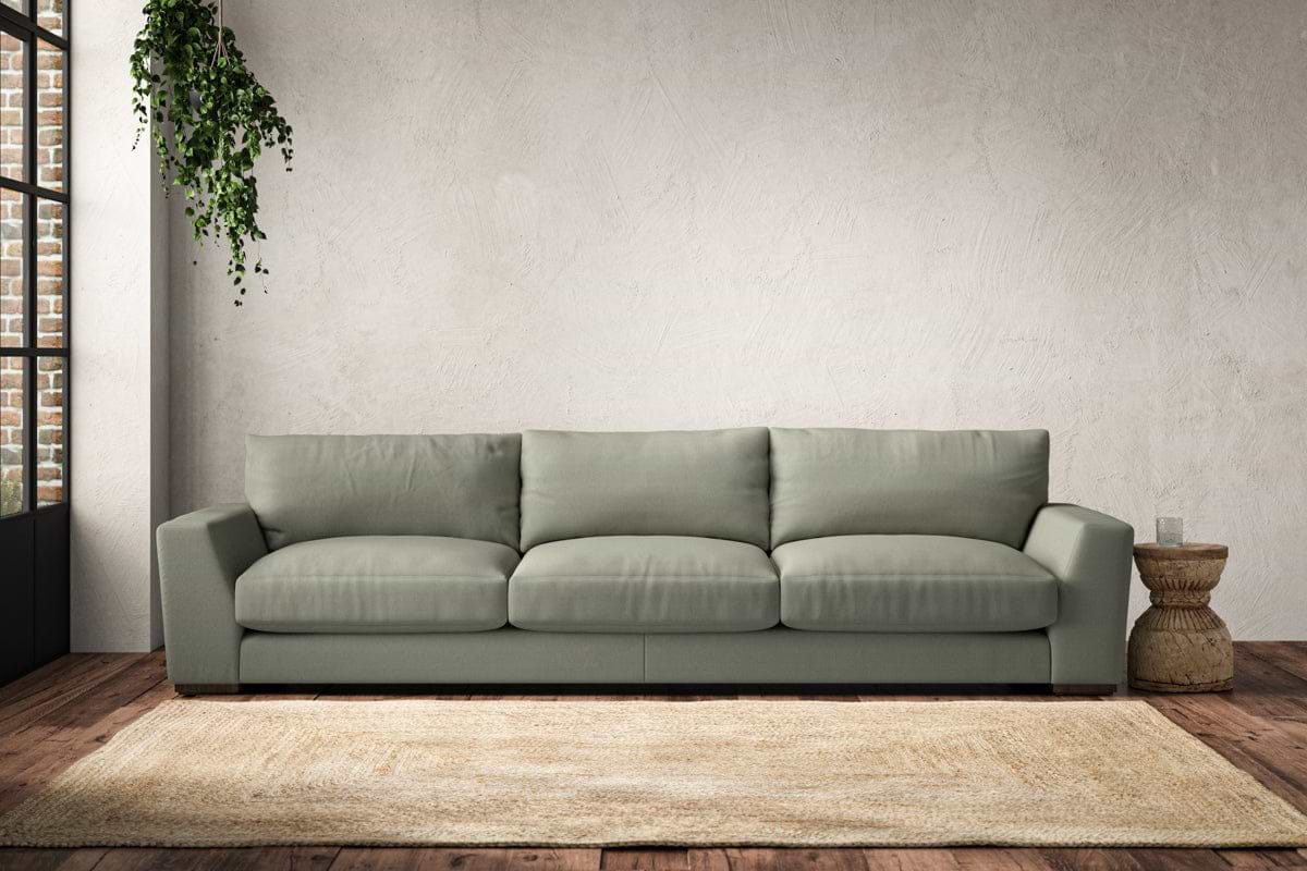 Guddu Super Grand Sofa - Recycled Cotton Seaspray-MAKE TO ORDER-Nkuku