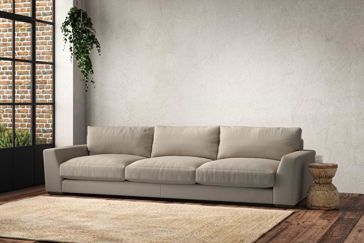 Guddu Super Grand Sofa - Recycled Cotton Stone