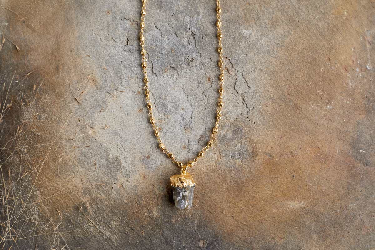 Hadari Labradorite Necklace - Gold-GIFTING-Nkuku