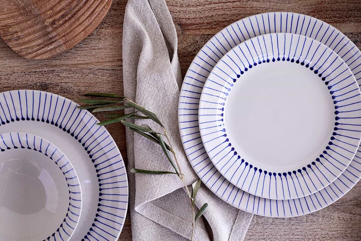 Iba Dinnerware Set - Indigo - (Set of 12)
