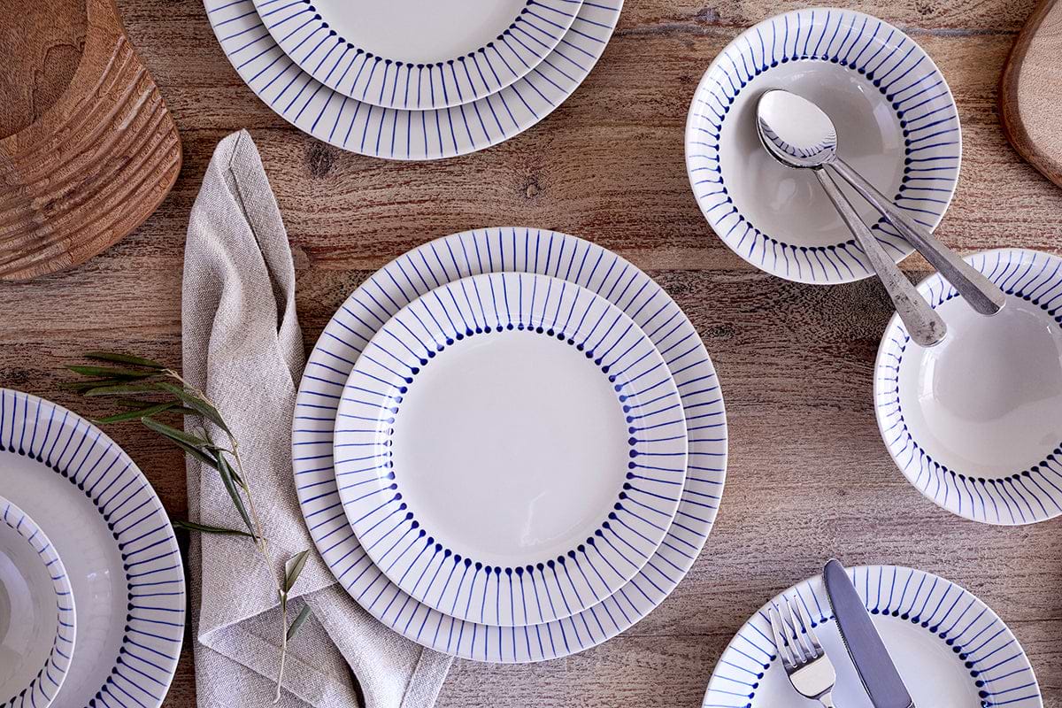 Iba Dinnerware Set - Indigo - (Set of 12)