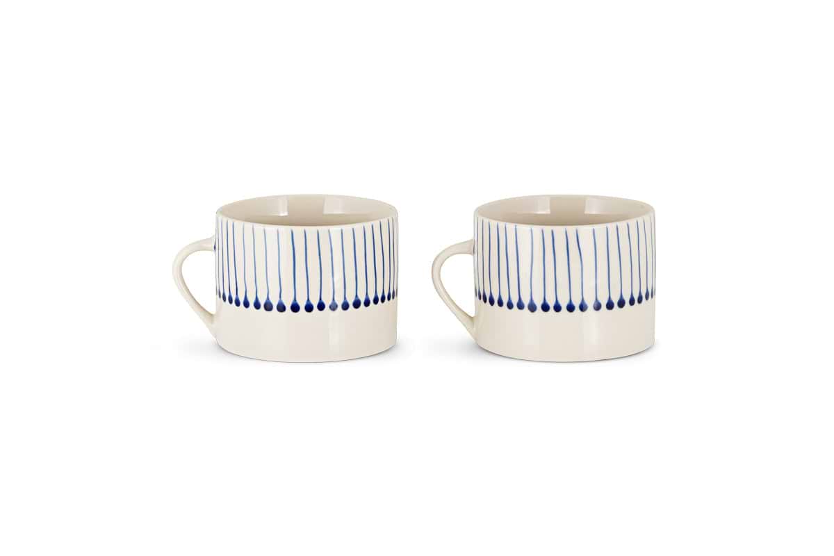 Iba Mug - Indigo - Large (Set of 2)-TABLEWARE-Nkuku