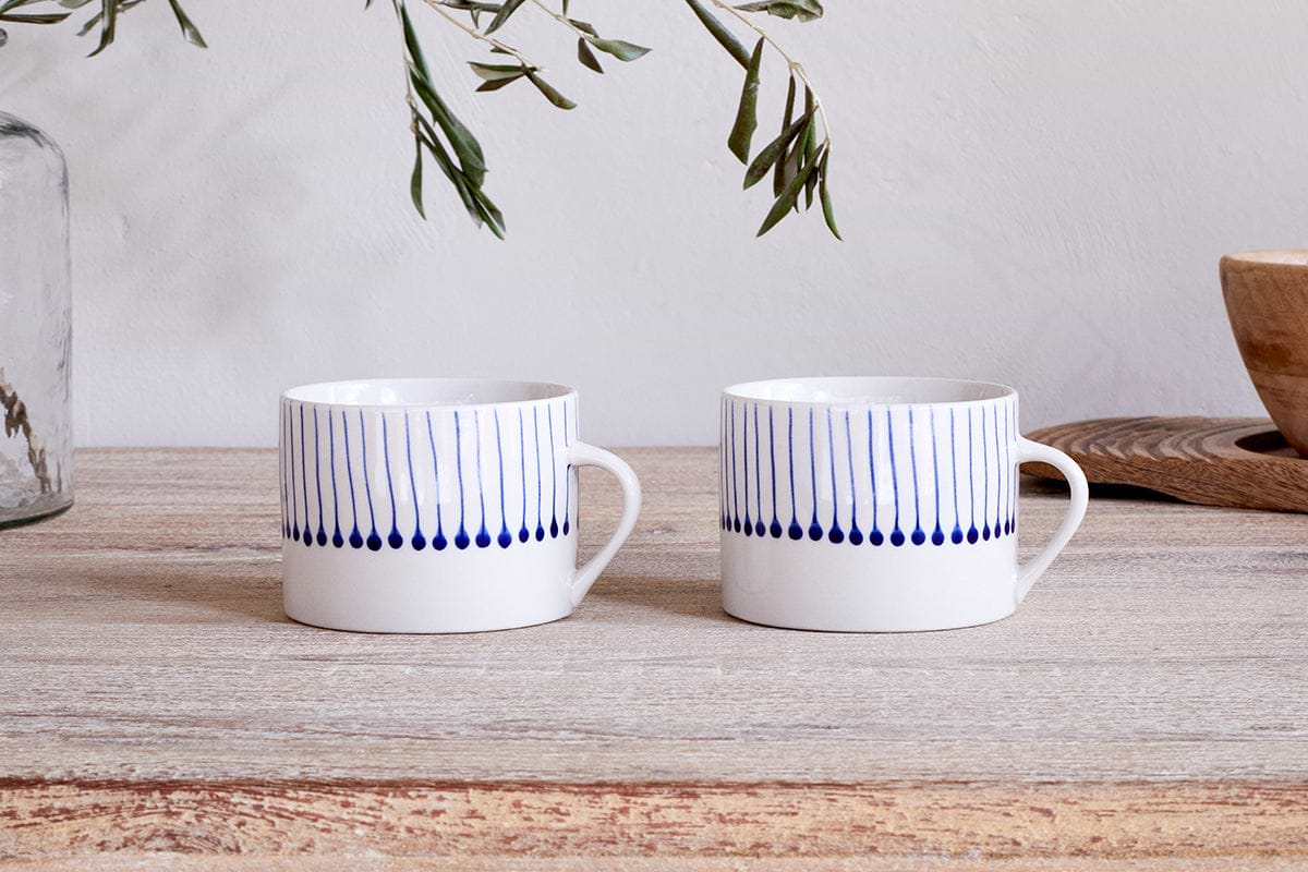 Iba Mug - Indigo - Large (Set of 2)-TABLEWARE-Nkuku