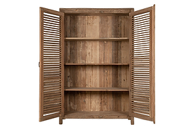 Ibo Reclaimed Wooden Slatted Cabinet – Natural - Large