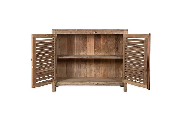Ibo Reclaimed Wooden Slatted Sideboard - Natural