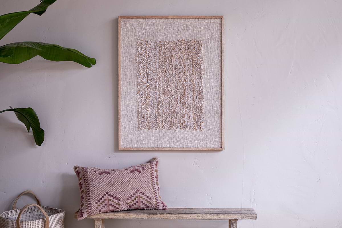Ikona Textured Wall Art - Natural-DECORATIVE ACCESSORIES-Nkuku