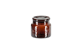Ilcoso Recycled Hammered Glass Storage Pot - Amber
