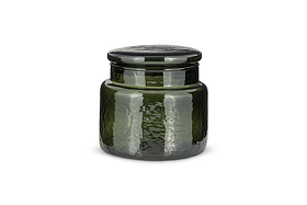 Ilcoso Recycled Hammered Glass Storage Pot - Green