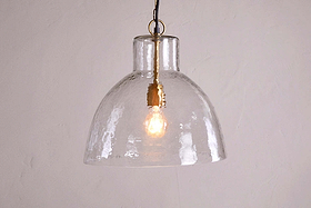 Inayah Recycled Glass Pendant - Clear