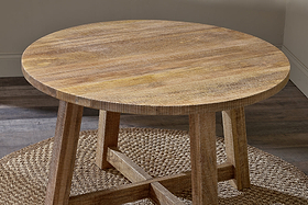 Indali Mango Wood Round Dining Table - Natural