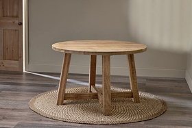 Indali Mango Wood Round Dining Table - Natural