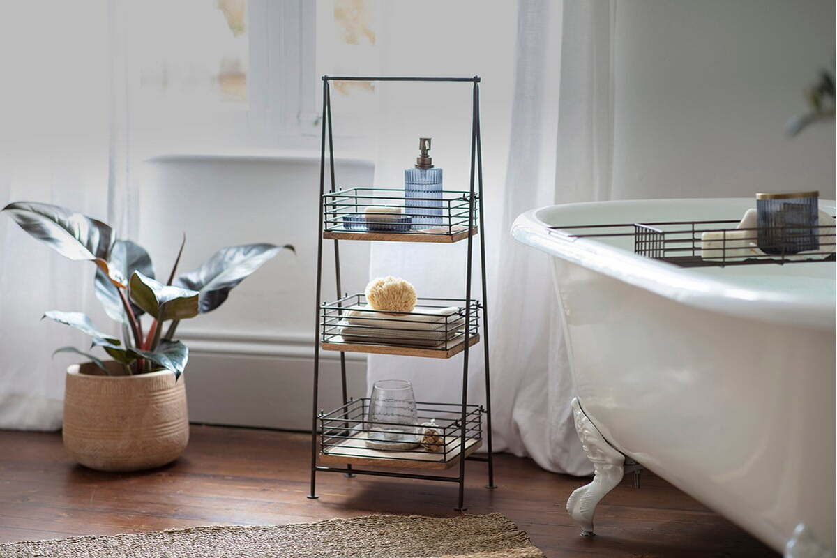 Indore Mango Wood Caddy-BATHROOM-Nkuku