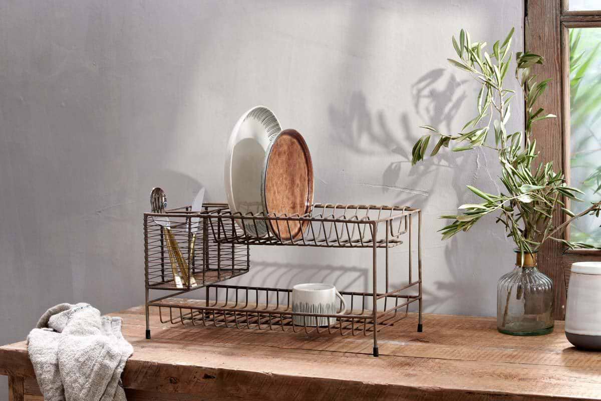 Inkollu Dish Rack-KITCHEN STORAGE & UTILITY-Nkuku