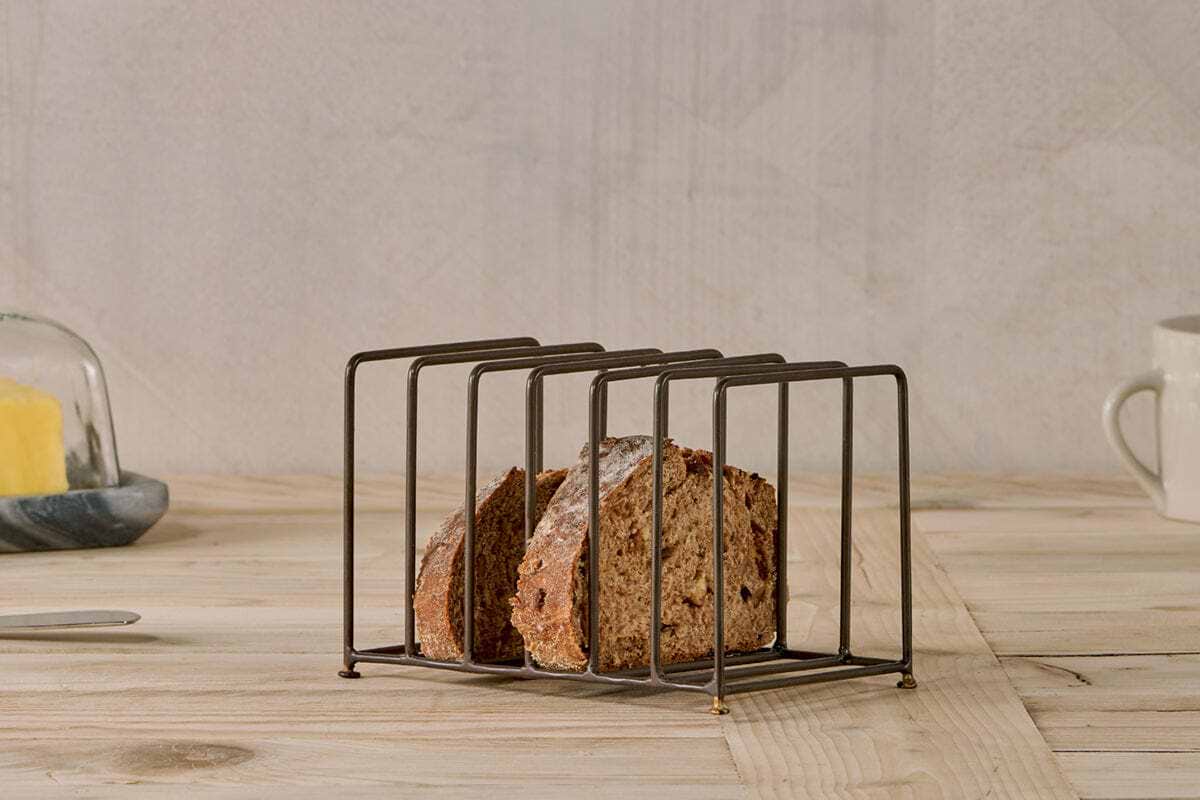 Inkollu Toast Rack - Aged Brass-KITCHEN & DINING ACCESSORIES-Nkuku