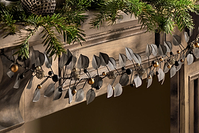 Ishana Garland - Antique Brass-CHRISTMAS DECORATIONS-Nkuku