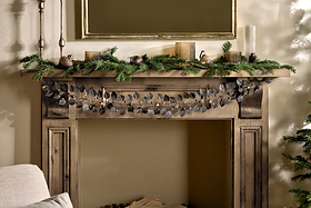 Ishana Garland - Antique Brass-CHRISTMAS DECORATIONS-Nkuku