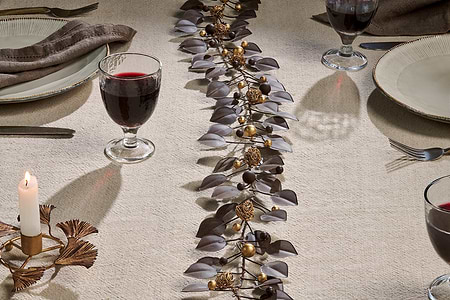 Ishana Garland - Antique Brass-CHRISTMAS DECORATIONS-Nkuku