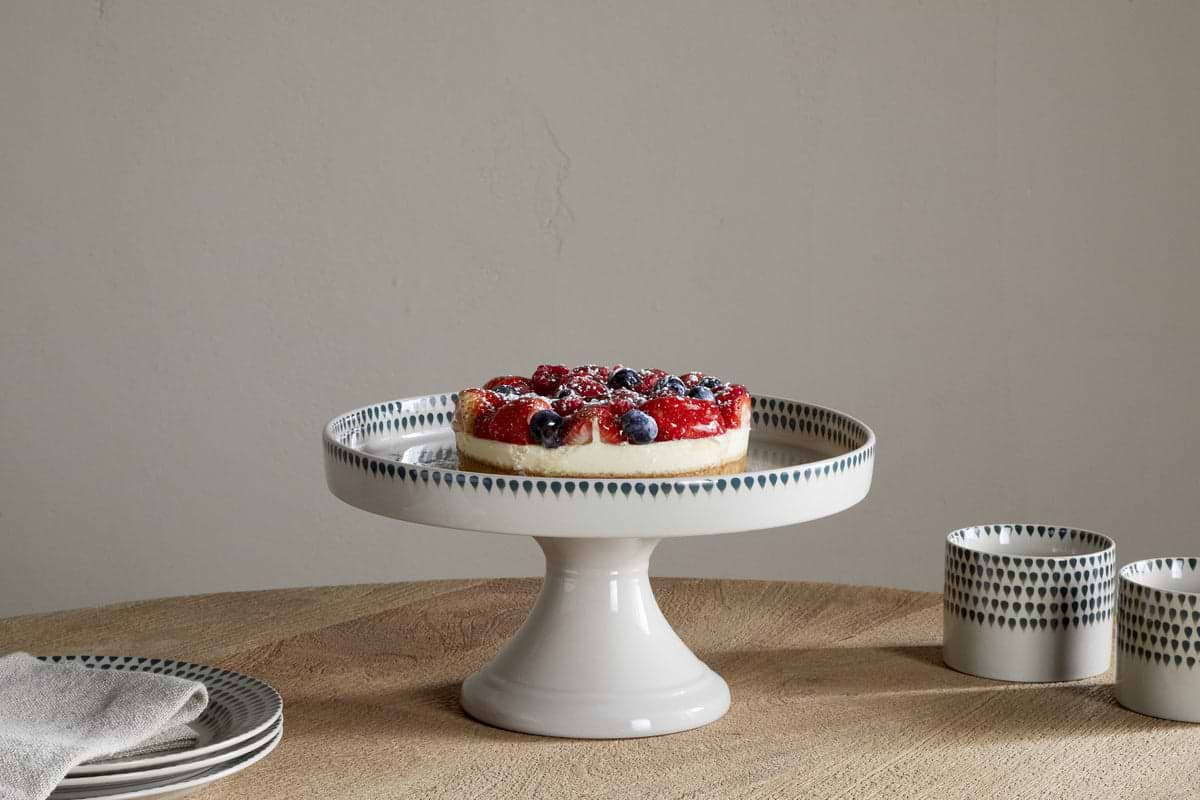 Juniper Drop Ceramic Stand - Cream & Juniper-SERVEWARE-Nkuku