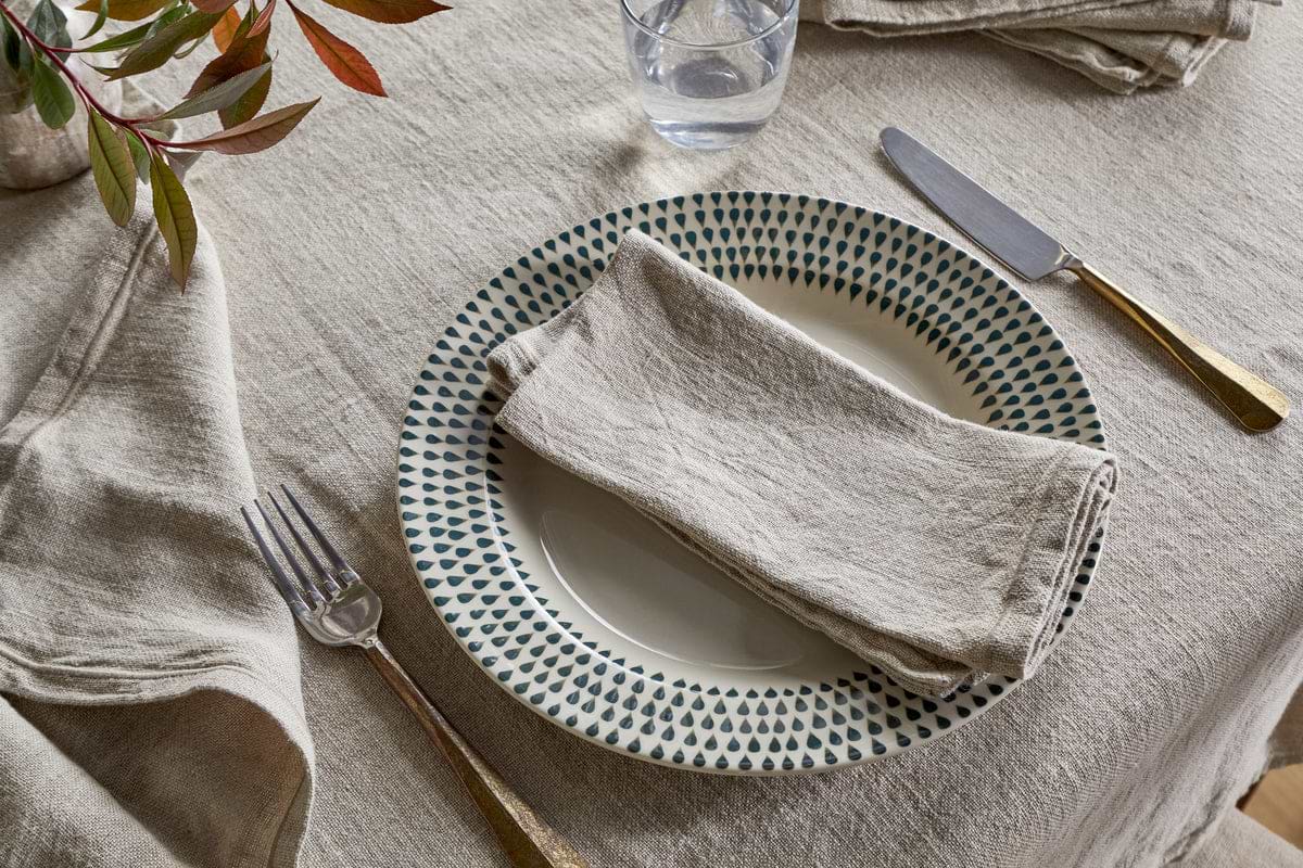 Junto Linen Napkin - Natural (Set of 4)-KITCHEN & DINING ACCESSORIES-Nkuku