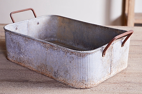 Japos Outdoor Planter Tray - Aged Zinc