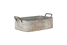 Japos Outdoor Planter Tray - Aged Zinc