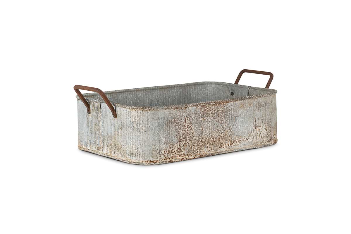 Japos Outdoor Planter Tray - Aged Zinc