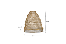 Jatani Wire Lampshade - Antique Brass - Small Oval