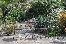 Jeavika Iron Outdoor Bistro Chair  - Black