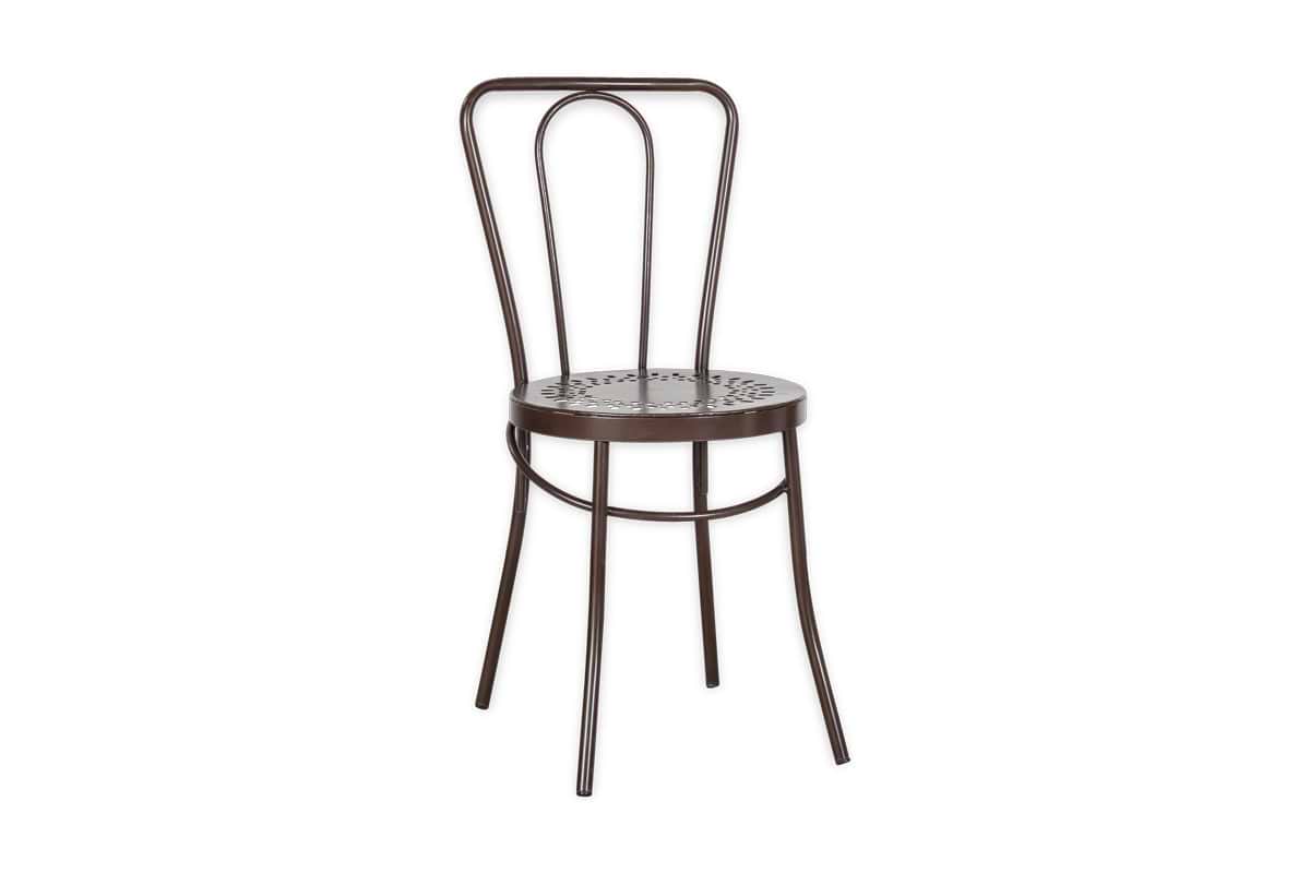 Jeavika Iron Outdoor Bistro Chair - Black-GARDEN-Nkuku
