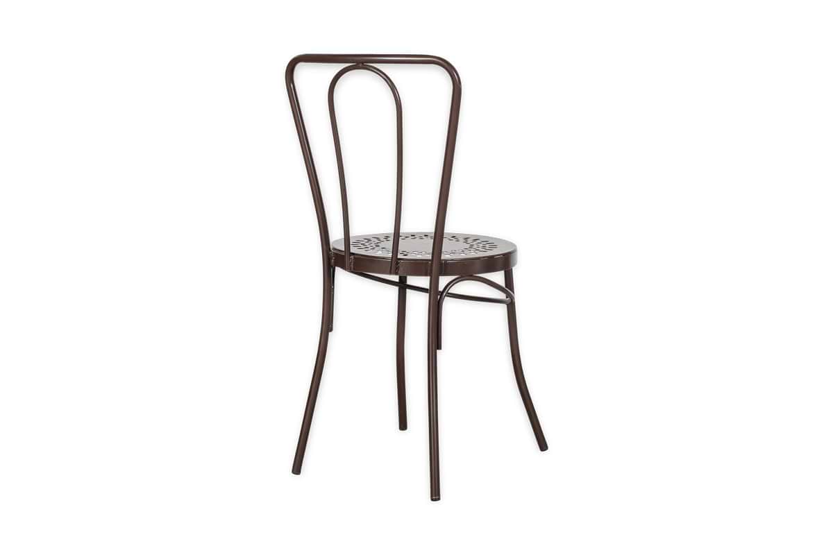 Jeavika Iron Outdoor Bistro Chair  - Black