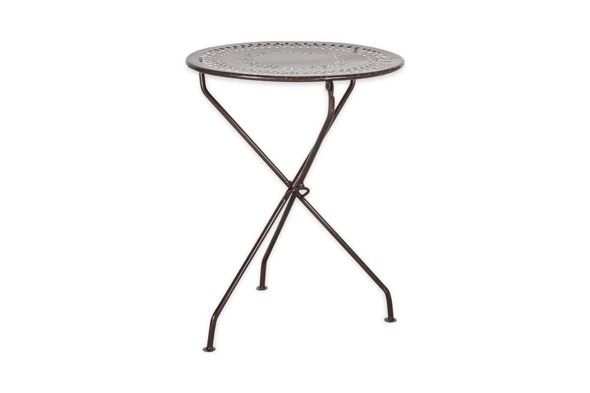 Jeavika Iron Outdoor Bistro Table - Black