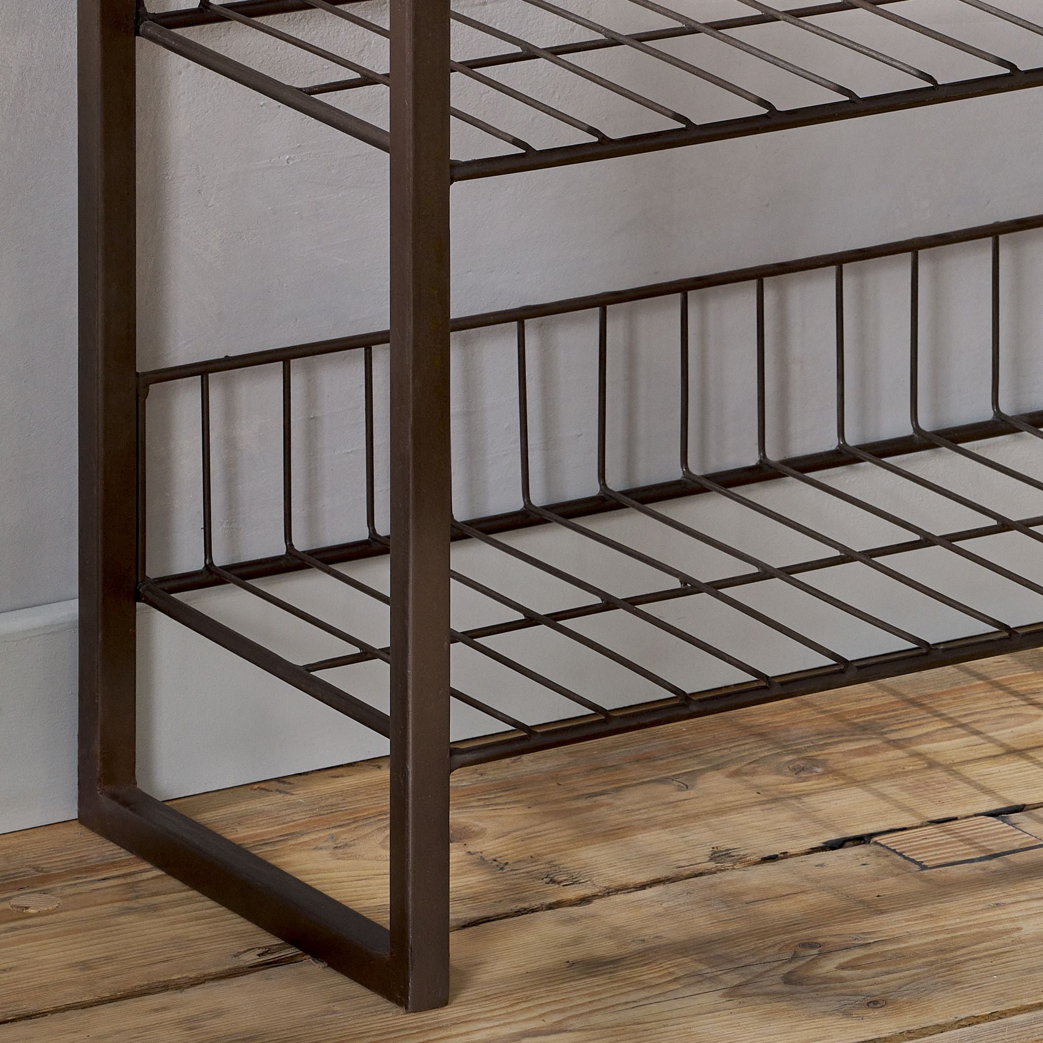 Kiyoma Iron & Wood Tall Standing Shelves - Natural – Nkuku