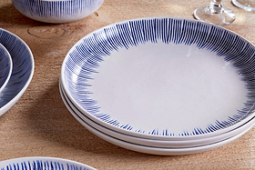 Karuma Dinnerware Set - Blue & White (Set of 12)