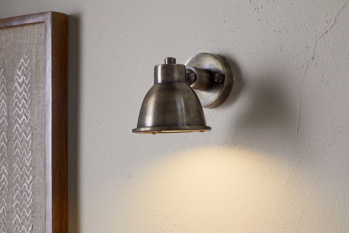 Kasai Brass Spotlight - Antique Brass-LIGHTS-Nkuku