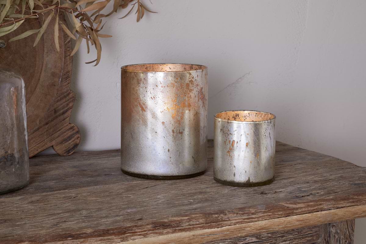 Kunjari Tealight Holders - Rustic Gold-CANDLES HOLDERS & LANTERNS-Nkuku
