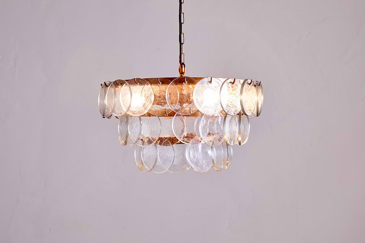 Kagitha Recycled Glass Chandelier - Clear