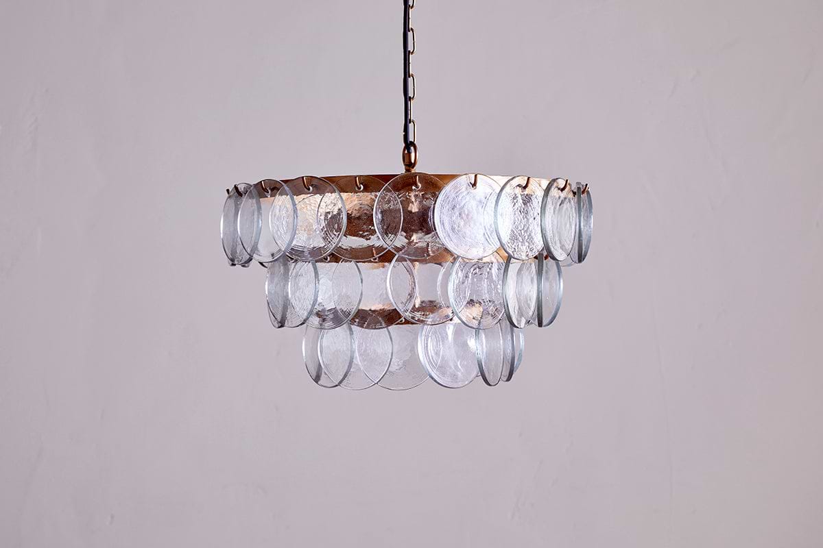Kagitha Recycled Glass Chandelier - Clear