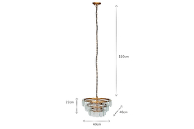 Kagitha Recycled Glass Chandelier - Clear