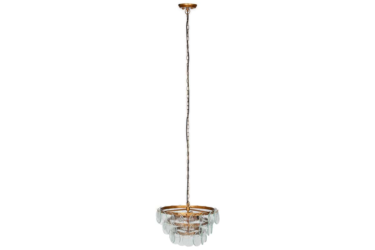 Kagitha Recycled Glass Chandelier - Clear