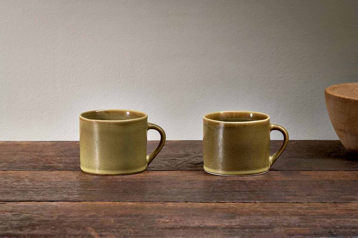 Kalini Mugs - Green - Small (Set of 2)-TABLEWARE-Nkuku